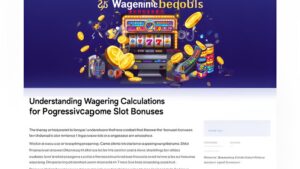Иллюстрация с расчетами вейджера для прогрессивных слотов в современном стиле онлайн-казино Raja Zeus